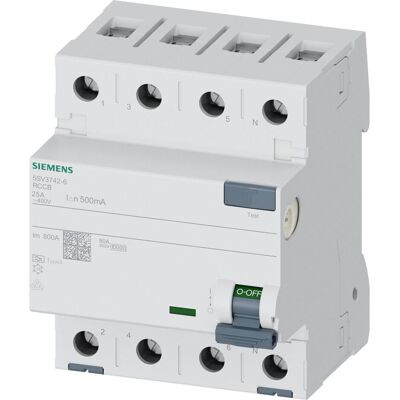 Siemens Schutzschalter, FI Typ 25A Npol. 500mA 400V Siemens Schutzschalter, FI Typ 25A Npol. 500mA 400V