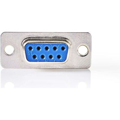 Nedis D-Sub-montierbaren Gehäuse D-SUB 9-Pin-Buchse Silber Box, Elektronikkabel + Stecker, Silber, Blau Nedis D-Sub-montierbaren Gehäuse D-SUB 9-Pin-Buchse Silber Box, Elektronikkabel + Stecker, Silber, Blau