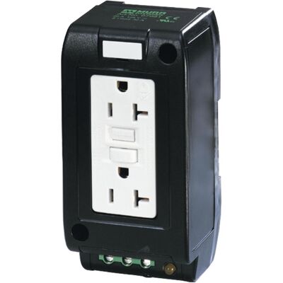 Murr Elektronik, Steckdose, Modlink MSVD Steckdose USA 2 x NEMA5-15 (GFCI)/125VAC/15A Schraubklemmen Tragschienenmontage Murr Elektronik, Steckdose, Modlink MSVD Steckdose USA 2 x NEMA5-15 (GFCI)/125VAC/15A Schraubklemmen Tragschienenmontage