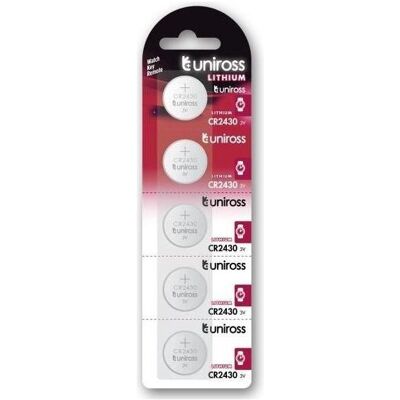 Uniross Lithium Button CR2430 3V - SP5 (5 Stk., CR2430, 290 mAh), Batterien + Akkus Uniross Lithium Button CR2430 3V - SP5 (5 Stk., CR2430, 290 mAh), Batterien + Akkus
