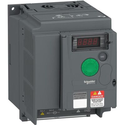Schneider, Frequenzumrichter, Frequenzumrichter, Easy Altivar 310, 2,2kW, 380-460V AC, 3-phasig, ohne Filter ATV310HU22N4E Schneider, Frequenzumrichter, Frequenzumrichter, Easy Altivar 310, 2,2kW, 380-460V AC, 3-phasig, ohne Filter ATV310HU22N4E