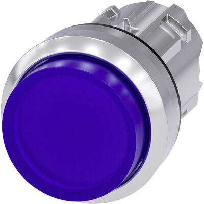 Siemens 3SU1051-0BB50-0AA0 - Blauer Metallknopf - Drückknopf Siemens 3SU1051-0BB50-0AA0 - Blauer Metallknopf - Drückknopf