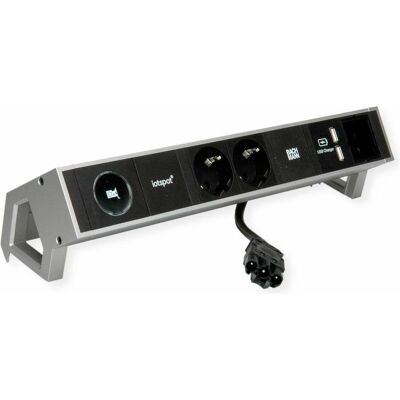 Bachmann, Steckdosenleiste, DESK2 1xIOTspot 2xCEE7/3 USB Charger 1xABD 0,2m GST18 (3x, CEE 7/3) Bachmann, Steckdosenleiste, DESK2 1xIOTspot 2xCEE7/3 USB Charger 1xABD 0,2m GST18 (3x, CEE 7/3)
