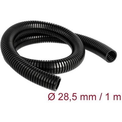 Delock, Kabelschutz + Kabelführung, Kabelschutzschlauch 1 m x 28,5 mm schwarz (Kabelschlauch, 100 cm) Delock, Kabelschutz + Kabelführung, Kabelschutzschlauch 1 m x 28,5 mm schwarz (Kabelschlauch, 100 cm)