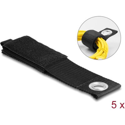 Delock, Kabelbinder, Klettkabelbinder Schwarz 435 mm x 50 mm (Klettkabelbinder, 435 mm, 5 Stk.) Delock, Kabelbinder, Klettkabelbinder Schwarz 435 mm x 50 mm (Klettkabelbinder, 435 mm, 5 Stk.)