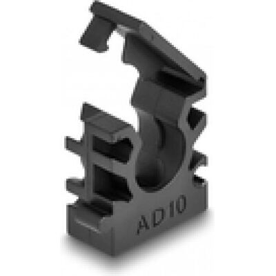 Delock, Kabelschutz + Kabelführung Zubehör, Kabelschlauchhalter 10 mm, 8 Stück, Schwarz Delock, Kabelschutz + Kabelführung Zubehör, Kabelschlauchhalter 10 mm, 8 Stück, Schwarz