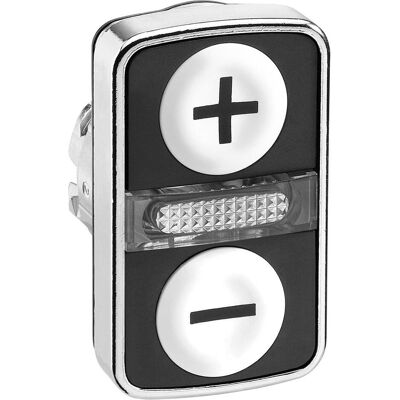 Schneider Electric Leucht-Doppeldrucktaster weiss flach/weiss ZB4BW7A1715, Schalter + Taster, Weiss Schneider Electric Leucht-Doppeldrucktaster weiss flach/weiss ZB4BW7A1715, Schalter + Taster, Weiss