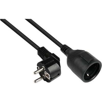 Varia, Verlängerungskabel, Verlängerung Schutzkontakt-Stecker Typ E+F (gewinkelt) an Buchse Typ F, schwarz, 1,50 mm², 2 m (2 m, Typ 13) Varia, Verlängerungskabel, Verlängerung Schutzkontakt-Stecker Typ E+F (gewinkelt) an Buchse Typ F, schwarz, 1,50 mm², 2 m (2 m, Typ 13)