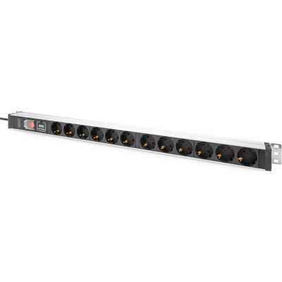 Digitus Steckdosenleiste, Steckdosenleiste mit Aluminiumprofil mit Schalter und Überspannungsschutz, 12-fach Schutzkontaktste (12x, CEE 7/3, CEE 7/4, 2 m) Digitus Steckdosenleiste, Steckdosenleiste mit Aluminiumprofil mit Schalter und Überspannungsschutz, 12-fach Schutzkontaktste (12x, CEE 7/3, CEE 7/4, 2 m)