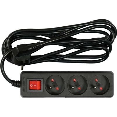 Toya, Steckdosenleiste, Steckdosenleiste 3 Steckdosen 3 m schwarz (72626) (3x, CEE 7/5, 3 m) Toya, Steckdosenleiste, Steckdosenleiste 3 Steckdosen 3 m schwarz (72626) (3x, CEE 7/5, 3 m)