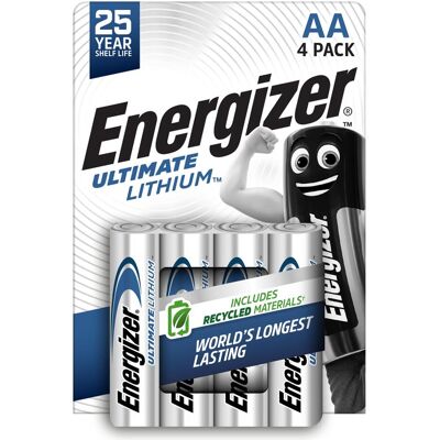 Energizer Ultimate Lithium (4 Stk., AA, 3000 mAh), Batterien + Akkus Energizer Ultimate Lithium (4 Stk., AA, 3000 mAh), Batterien + Akkus