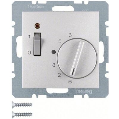 Berker 20301404 Raumtemperaturregler, Thermostat, Silber Berker 20301404 Raumtemperaturregler, Thermostat, Silber
