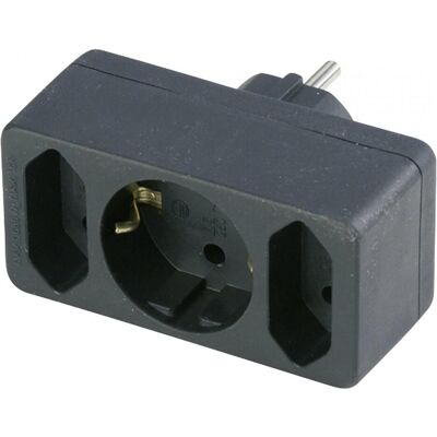 REV, Mehrfachstecker + Abzweigstecker, Übergangsstecker 2-fach + 1 Schutzkontakt (CEE 7/3, CEE 7/4, CEE 7/5, CEE 7/7, 3x) REV, Mehrfachstecker + Abzweigstecker, Übergangsstecker 2-fach + 1 Schutzkontakt (CEE 7/3, CEE 7/4, CEE 7/5, CEE 7/7, 3x)