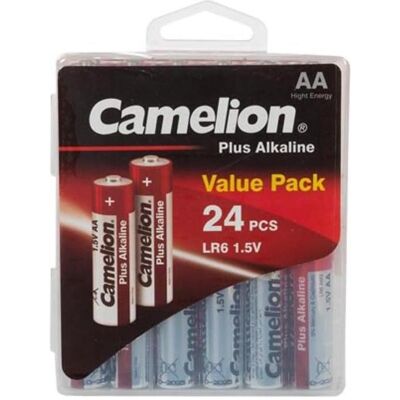 Pilha ALKALI-MANGAN AA / LR6 1.5 V - 2800 mAh (24 St./Kunststoff-Box) (24 Stk., AA, 2800 mAh), Batterien + Akkus Pilha ALKALI-MANGAN AA / LR6 1.5 V - 2800 mAh (24 St./Kunststoff-Box) (24 Stk., AA, 2800 mAh), Batterien + Akkus