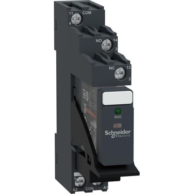 Schneider Electric RXG Relais - 10A, 24V DC, LED, DIN-Montage Schneider Electric RXG Relais - 10A, 24V DC, LED, DIN-Montage