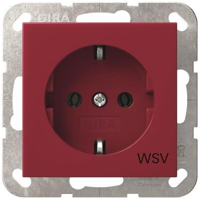 Gira, Steckdose, 4188108 SCHUKO WSV System 55 Rot Gira, Steckdose, 4188108 SCHUKO WSV System 55 Rot