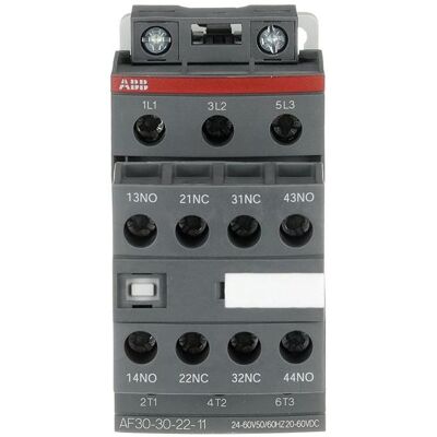 ABB AF30-30-22-11 Schütz - 3 Hauptkontakte + 2 Hilfskontakte - AC/DC Steuerung ABB AF30-30-22-11 Schütz - 3 Hauptkontakte + 2 Hilfskontakte - AC/DC Steuerung