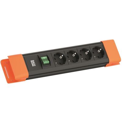 Bachmann, Steckdosenleiste, CONNECTUS 4xCEE7/3 1xSchalter 2.0m CEE7/7 Schwarz/Orange (4x, CEE 7/3, 2 m) Bachmann, Steckdosenleiste, CONNECTUS 4xCEE7/3 1xSchalter 2.0m CEE7/7 Schwarz/Orange (4x, CEE 7/3, 2 m)