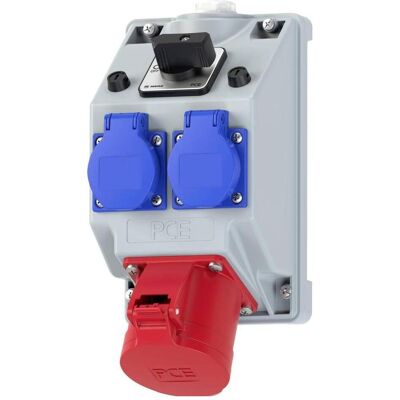 PCE, Steckdosenleiste, PC Electric 160825521 Steckdosen-Verteiler Grau, Blau, Rot (2x, CEE 7/3, CEE 7/4) PCE, Steckdosenleiste, PC Electric 160825521 Steckdosen-Verteiler Grau, Blau, Rot (2x, CEE 7/3, CEE 7/4)