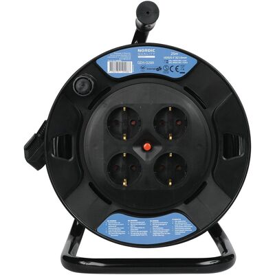 Deltaco Kabelrolle, Cable reel Safety plug, H05VV-F 3x1.5mm², 25m (25 m, 1.50 mm²) Deltaco Kabelrolle, Cable reel Safety plug, H05VV-F 3x1.5mm², 25m (25 m, 1.50 mm²)
