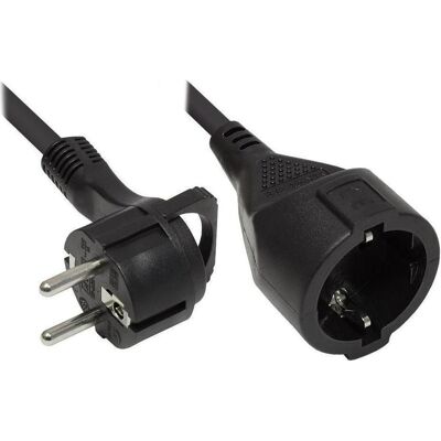 Varia, Verlängerungskabel, Verlängerung Schutzkontakt-Flachstecker Typ E+F (gewinkelt) an Buchse Typ F, schwarz, 1,50 mm², 2 m (2 m, Typ 26) Varia, Verlängerungskabel, Verlängerung Schutzkontakt-Flachstecker Typ E+F (gewinkelt) an Buchse Typ F, schwarz, 1,50 mm², 2 m (2 m, Typ 26)