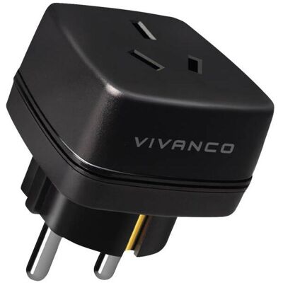 Vivanco Reiseadapter, Reisestecker Australien & China, Buchse - Schuko Stecker Vivanco Reiseadapter, Reisestecker Australien & China, Buchse - Schuko Stecker
