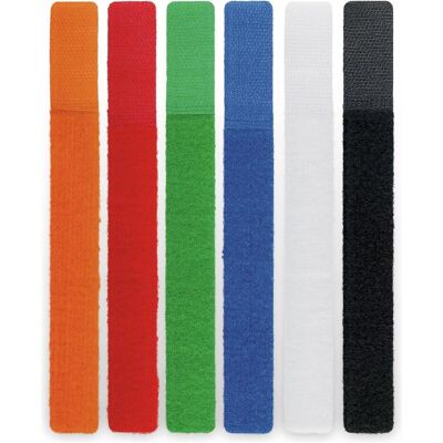 Goobay, Kabelbinder, Kabel Management Klettverschluss (17cm), Schwarz-Orange (Klettkabelbinder, 170 mm, 6 Stk.) Goobay, Kabelbinder, Kabel Management Klettverschluss (17cm), Schwarz-Orange (Klettkabelbinder, 170 mm, 6 Stk.)
