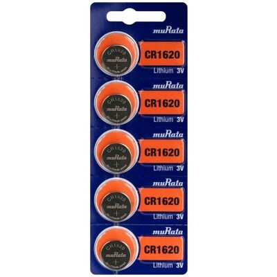 Murata CR1620 5BL (Lithium-Batterie) (5 Stk., 80 mAh), Batterien + Akkus Murata CR1620 5BL (Lithium-Batterie) (5 Stk., 80 mAh), Batterien + Akkus