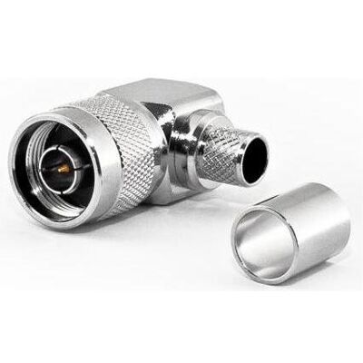 Varia N-Stecker gewinkelt 90 ° für HDF400 Kabel, Crimp Version, Elektronikkabel + Stecker Varia N-Stecker gewinkelt 90 ° für HDF400 Kabel, Crimp Version, Elektronikkabel + Stecker