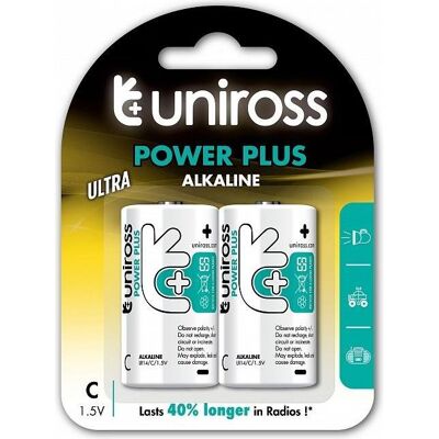 Uniross C/LR14 Alkaline (2 Stk., C, D), Batterien + Akkus Uniross C/LR14 Alkaline (2 Stk., C, D), Batterien + Akkus
