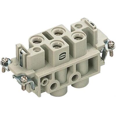 Harting HAN Com Steckverbinder, Einsatz Typ 16Handanschluss Schraubklemme max 16 mm², 80A4 + 2-polig, Elektronikkabel + Stecker, Grau Harting HAN Com Steckverbinder, Einsatz Typ 16Handanschluss Schraubklemme max 16 mm², 80A4 + 2-polig, Elektronikkabel + Stecker, Grau