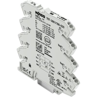 Wago, Systemstromversorgung, 787-3861/108-020 Elektronischer Schutzschalter,1-kanalig Wago, Systemstromversorgung, 787-3861/108-020 Elektronischer Schutzschalter,1-kanalig