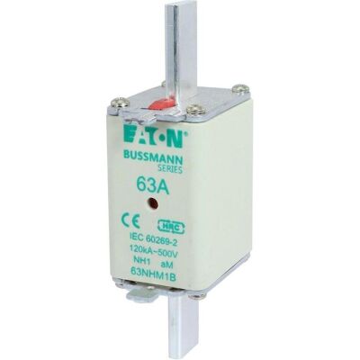 Eaton, Sicherung, 63NHM1B NH-Sicherung Sicherungsgrösse = 1 63A 500V 3St. (63 A) Eaton, Sicherung, 63NHM1B NH-Sicherung Sicherungsgrösse = 1 63A 500V 3St. (63 A)