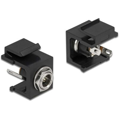 Delock Keystone Modul DC 5,5 x 2,1 mm Buchse schwarz, Elektronikkabel + Stecker, Schwarz Delock Keystone Modul DC 5,5 x 2,1 mm Buchse schwarz, Elektronikkabel + Stecker, Schwarz