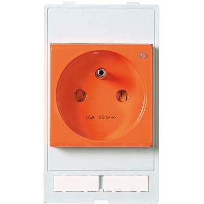 Murr Elektronik, Steckdose, Steckdoseneinsatz Frankreich 250VAC/16A orange Modlink MSDD In Murr Elektronik, Steckdose, Steckdoseneinsatz Frankreich 250VAC/16A orange Modlink MSDD In