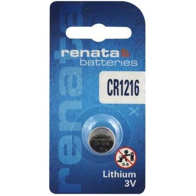 Renata CR1216 - Knopfzelle (1 Stk., CR1216, 25 mAh), Batterien + Akkus Renata CR1216 - Knopfzelle (1 Stk., CR1216, 25 mAh), Batterien + Akkus