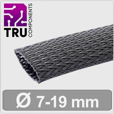Tru Components, Kabelschutz + Kabelführung, TC-13377552 T24CA104 Geflechtschlauch Schwarz Polyester 7 bis 19 Tru Components, Kabelschutz + Kabelführung, TC-13377552 T24CA104 Geflechtschlauch Schwarz Polyester 7 bis 19
