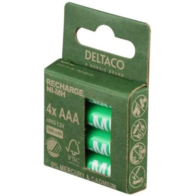 Deltaco Performance-kompatibler Abfalltonerbehälter 008R13089 (4 Stk., AAA, 1000 mAh), Batterien + Akkus Deltaco Performance-kompatibler Abfalltonerbehälter 008R13089 (4 Stk., AAA, 1000 mAh), Batterien + Akkus