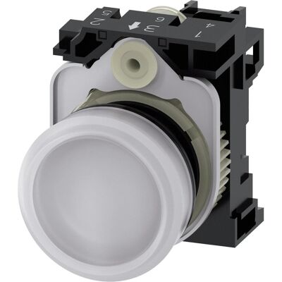 Siemens 3SU1106-6AA60-1AA0 - Leuchtmelder - 22mm, weiß, LED, IP67/IP69K Siemens 3SU1106-6AA60-1AA0 - Leuchtmelder - 22mm, weiß, LED, IP67/IP69K