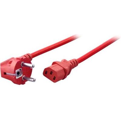 EFB Elektronik Netzkabel CEE 7/7 90° (3 m), Stromkabel, Rot EFB Elektronik Netzkabel CEE 7/7 90° (3 m), Stromkabel, Rot