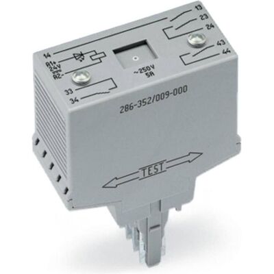 WAGO 286-352/004-000 - Relais - Grau - 24 V/DC - 4 NO - Erweiterter Bereich WAGO 286-352/004-000 - Relais - Grau - 24 V/DC - 4 NO - Erweiterter Bereich