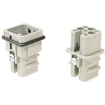 Harting HAN D Steckverbinder, Einsatz Typ 3Buchse Crimpanschluss max 2,5mm2, 10A7 polig, Elektronikkabel + Stecker, Grau Harting HAN D Steckverbinder, Einsatz Typ 3Buchse Crimpanschluss max 2,5mm2, 10A7 polig, Elektronikkabel + Stecker, Grau