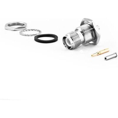 Varia RP-TNC-Einbaubuchse für 1.13 Kabel, Crimp Version, Elektronikkabel + Stecker Varia RP-TNC-Einbaubuchse für 1.13 Kabel, Crimp Version, Elektronikkabel + Stecker