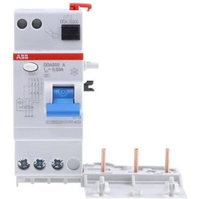 ABB, Schutzschalter, FI-Schutzschalterblock 3-polig 40A 30mA ABB, Schutzschalter, FI-Schutzschalterblock 3-polig 40A 30mA