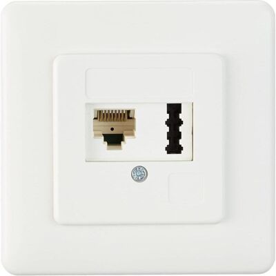 Rutenbeck, Steckdose, IAE/UAE 8 (6)-TAE 6 F+N Up rw - Wanddose - TAE-F+N, RJ-45 (6-polig) Rutenbeck, Steckdose, IAE/UAE 8 (6)-TAE 6 F+N Up rw - Wanddose - TAE-F+N, RJ-45 (6-polig)