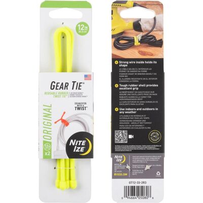 Nite Ize, Kabelbinder, GearTie 12"/neongelb NEU (Kunststoffkabelbinder, 304.80 mm, 2 Stk.) Nite Ize, Kabelbinder, GearTie 12"/neongelb NEU (Kunststoffkabelbinder, 304.80 mm, 2 Stk.)