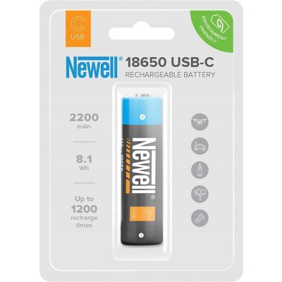 Newell Batterie 18650 USB-C 2200mAh Newell Batterie 18650 USB-C 2200mAh