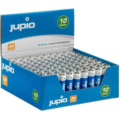 Jupio Alkaline Batteries Display Box 10x 10 Pack (100 Stk., AA), Batterien + Akkus Jupio Alkaline Batteries Display Box 10x 10 Pack (100 Stk., AA), Batterien + Akkus