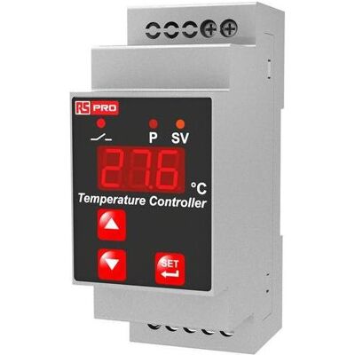 RS PRO Zweipunkt-Temperaturregler DIN-Hutschiene, 1 x Relais Ausgang/ Thermoelement, Typ K Eingang, Thermostat RS PRO Zweipunkt-Temperaturregler DIN-Hutschiene, 1 x Relais Ausgang/ Thermoelement, Typ K Eingang, Thermostat