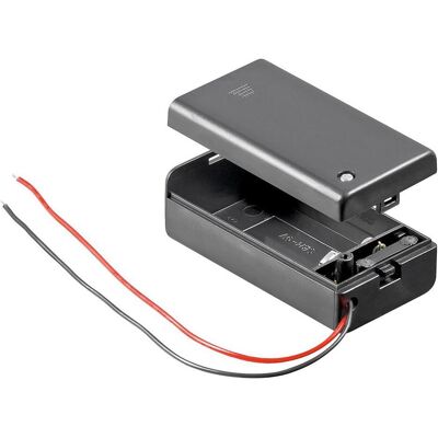 Goobay 1x 9V Block Batteriehalter, Batterie Zubehör, Schwarz Goobay 1x 9V Block Batteriehalter, Batterie Zubehör, Schwarz